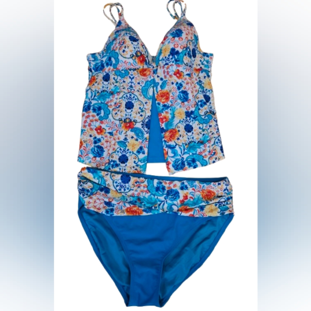 NWOT Sol Collective Floral Tankini Swimsuit Set